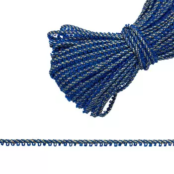 С810 (С1054) Шнур отд. с люрексом 4мм*30м (синий/золото)