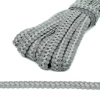 С818 Тесьма вязаная отделочная, 17 мм*10 м (св.серый)