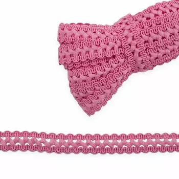 С818 Тесьма вязаная отделочная, 17 мм*10 м (розовый)