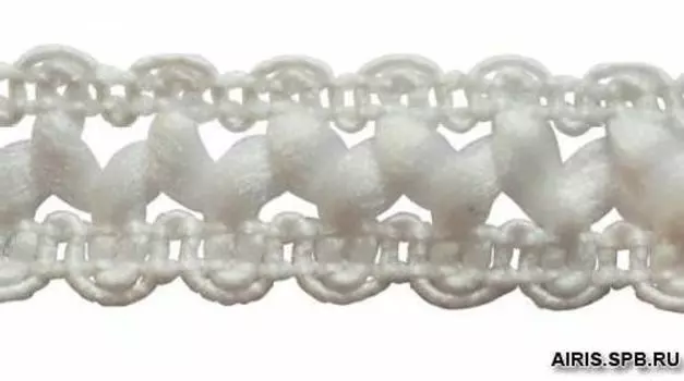 С818 Тесьма вязаная отделочная, 17 мм*10 м (белый)