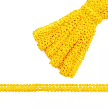 С818 Тесьма вязаная отделочная, 17 мм*10 м (желтый)