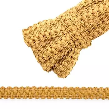 С818 Тесьма вязаная отделочная, 17 мм*10 м (бежевый)