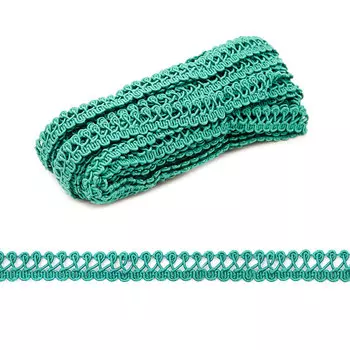 С833 Тесьма вязаная отделочная, 15 мм*10 м (морская волна)