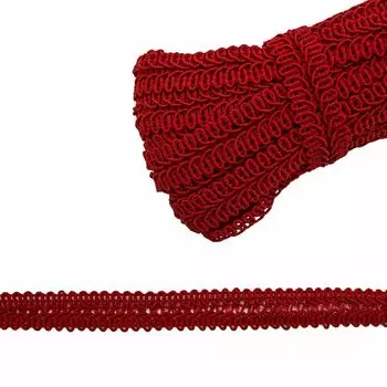 С860 Тесьма вязаная отделочная, 15 мм*10 м (красный)