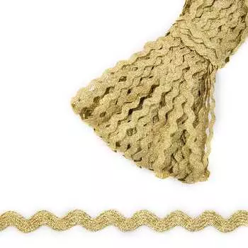 С867 Тесьма 'вьюнчик' с люрексом, 7мм*30м (золото)