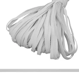 С907 Тесьма эластичная 8мм (100м) белая