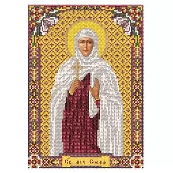 С9143 Набор для вышивания бисером 'Нова Слобода' 'Св. Мч. София', 18x25 см