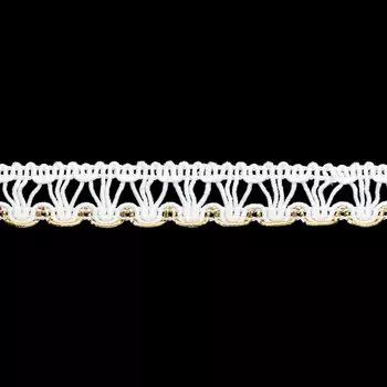 С919 Тесьма вязаная отделочная, 15 мм*10 м (белый)