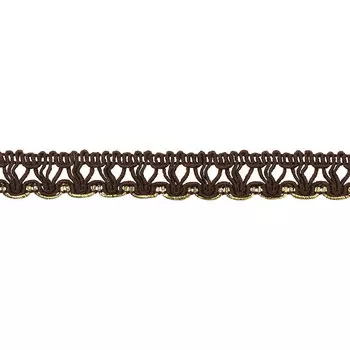 С919 Тесьма вязаная отделочная, 15 мм*10 м (коричневый)