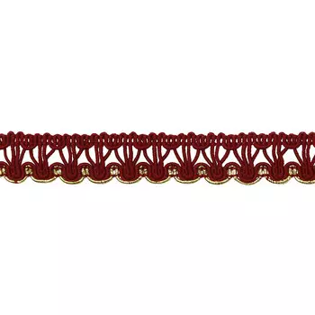 С919 Тесьма вязаная отделочная, 15 мм*10 м (бордо)