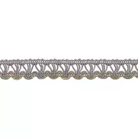 С919 Тесьма вязаная отделочная, 15 мм*10 м (т.серый)