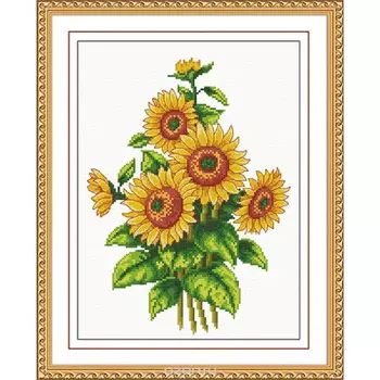S-019 Набор для вышивания Hobby&amp;Pro 'Цветы солнца', 20*27 см