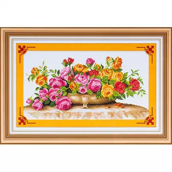 S-020 Набор для вышивания крестом Hobby&amp;Pro 'Облако роз', 43*22 см