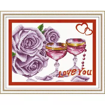 S-023 Набор для вышивания Hobby&amp;Pro 'Люблю тебя!', 29*21 см