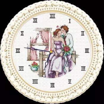 S-039 Набор для вышивания Hobby&amp;Pro 'Часы любви', 22*22 см