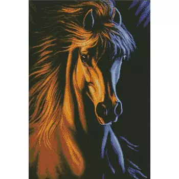 S-046 Набор для вышивания Hobby&amp;Pro 'Огненный конь', 36*50 см