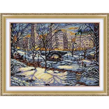 S-068 Набор для вышивания Hobby&amp;Pro 'Зимний пейзаж', 51*36 см