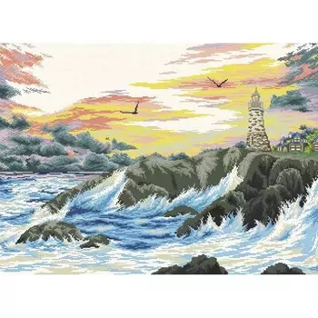 S-070 Набор для вышивания Hobby&amp;Pro 'Скалистый берег', 61*45 см