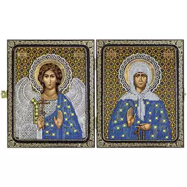 СА7202 Набор для вышивания нитками Нова Слобода 'Прав. старица Матрона Московская и Ангел Хранитель' 23x14,2см