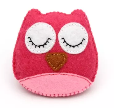 SB002 Набор для изготовления броши 'Сова' розовая