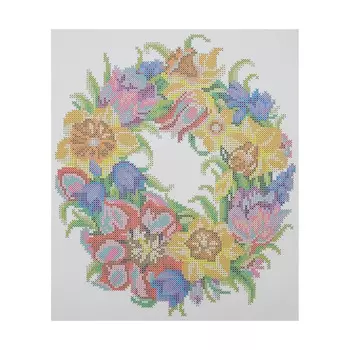 СБ-1023 Канва с рисунком для вышивания бисером 'Венок' Hobby&amp;Pro 23*37см