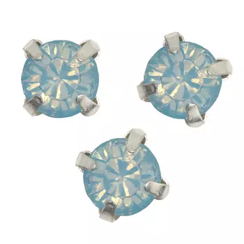 СЦ006ММ44 Хрустальные стразы в металлических цапах, цвет: светло-голубой матовый 4 мм, 20 шт/упак. Astra&amp;Craft