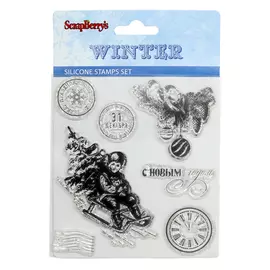 SCB220602015 Набор силиконовых штампов 10*11см Зима набор1