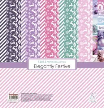 SCB220609800 Набор бумаги для скрапбукинга Зимние контрасты 30,5х30,5 см 190 гр/м,10+2шт