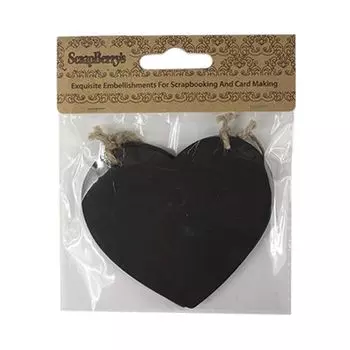 SCB26003005 Набор меловых сердечек, 8,5х7 см, упак./2 шт., ScrapBerry's