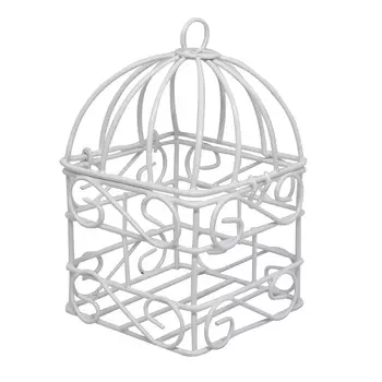 SCB271003 Металлическая клетка с квадратным дном, белая, 6*6*10 см, ScrapBerry's