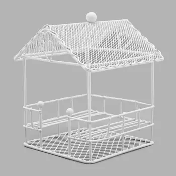 SCB271009 Металлическая мини беседка с сердечком, белая, 9*9*12,5 см, ScrapBerry's