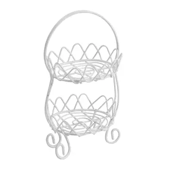 SCB271033 Металлическая мини двухъярусная полочка, белая, 6,5*10,5 см, ScrapBerry's