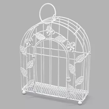 SCB271041 Металлическая прямоугольная клетка с дверцей, белая, 15*5*26 см, ScrapBerry's