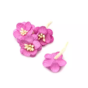 SCB3002 Набор цветки вишни из бумаги, упак./10 шт. (05 яркий розовый)