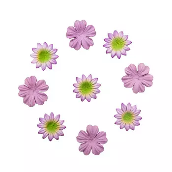 SCB3008 Набор цветков из шелковичной бумаги, 2 вида, упак./20 шт. (04 лаванда)