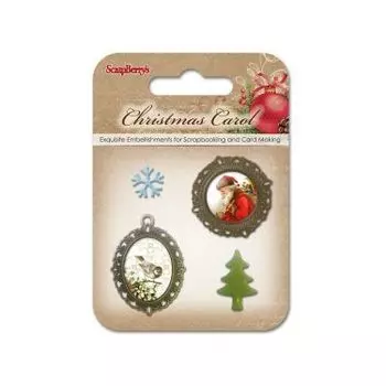 SCB3409116 Набор металлических украшений с эпоксидками 'Ночь перед Рождеством 2'