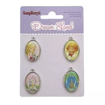 SCB3409206 Набор металлических рамочек с эпоксидными стикерами. Подружки (Волшебная страна)