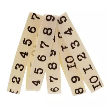 SCB390311 Лента декоративная 'Цифры' печатная машинка, 10мм, 2м, хлопок