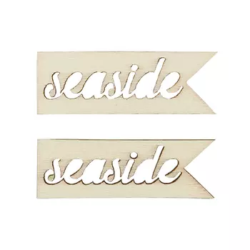 SCB4400166 Лазерные вырубки из дерева 2шт/уп - Seaside 4,5*1,5см