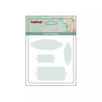 SCB45001004 Акриловые украшения 'Фигурные рамочки', от 1,2 до 5 см, упак./4 шт.