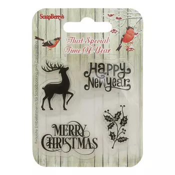 SCB4907022 Набор штампов 7*7см С Рождеством! 2 (англ. яз)