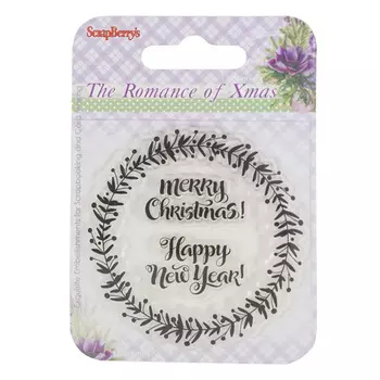 SCB4907030 Набор штампов 7*7см Новогодний Пейзаж 2 (англ. яз. )