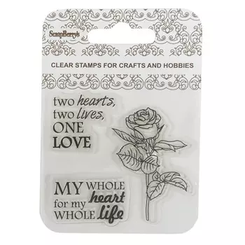 SCB4907081 Набор штампов 7*7 см. Одна любовь ( англ. )