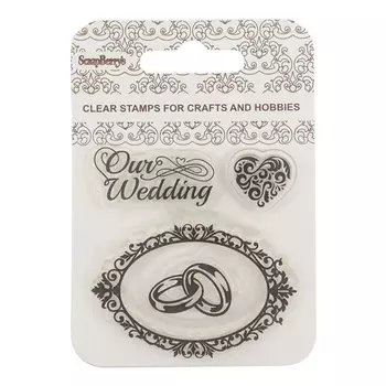 SCB4907083 Набор штампов 7*7 см. Наша свадьба ( англ. )