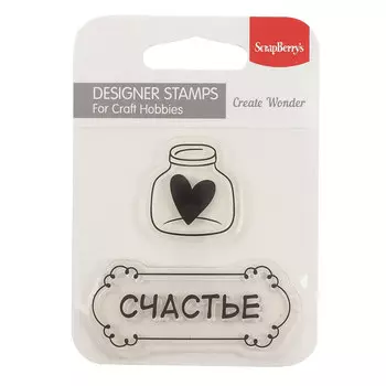 SCB4907097 Набор штампов 7*7 см. Счастье (рус)