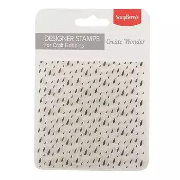 SCB4907102 Набор штампов 10,5*10,5 см. Фоновый штамп Дождь