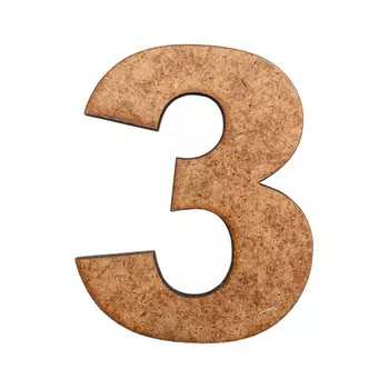 SCB5001098 Заготовка из МДФ, Цифра 3 50*4 мм
