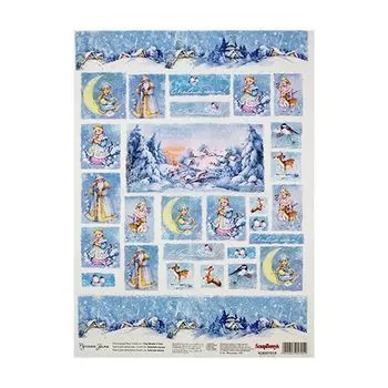 SCB501019 Карта для декупажа 'Зимняя сказка', 32*45 см, Scrapberry's