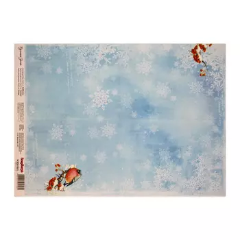 SCB501021 Карта для декупажа 'Снегири', 32*45 см, Scrapberry's