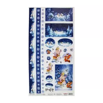 SCB501028 Карта для декупажа 'Снегурочка', 35*70 см, Scrapberry's